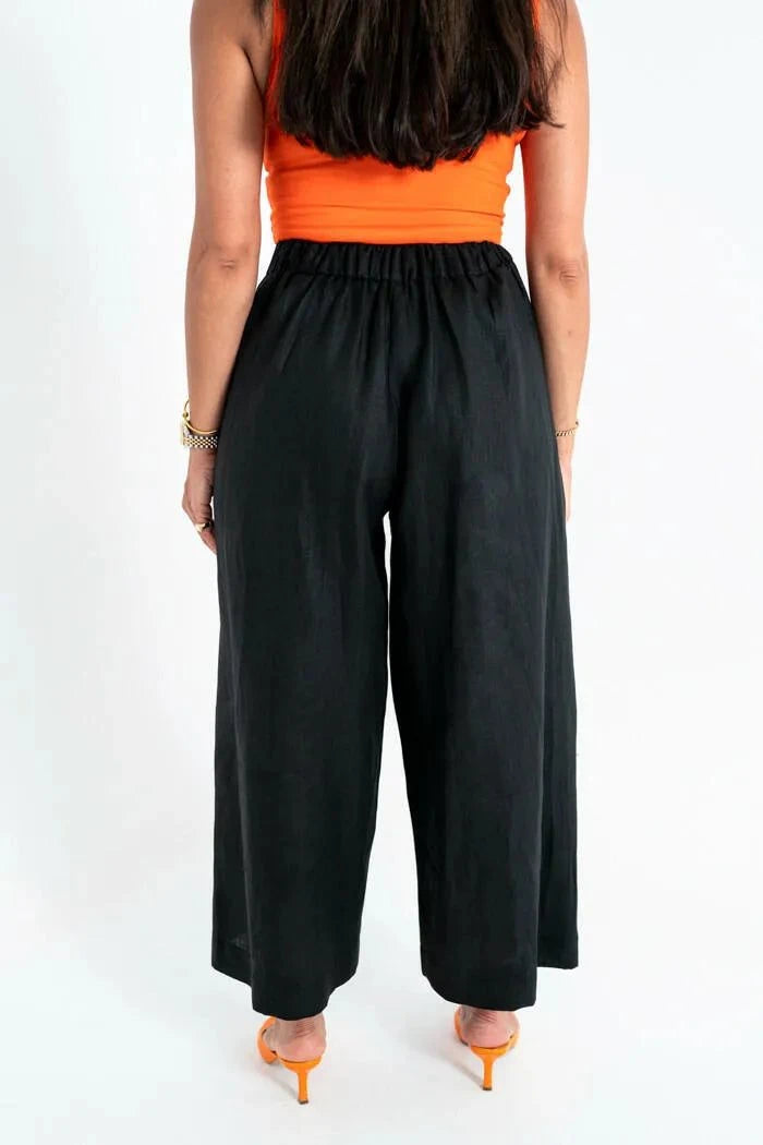 Pants Linen Black