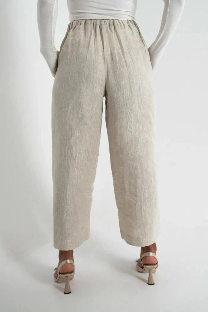 Pants Linen Beige
