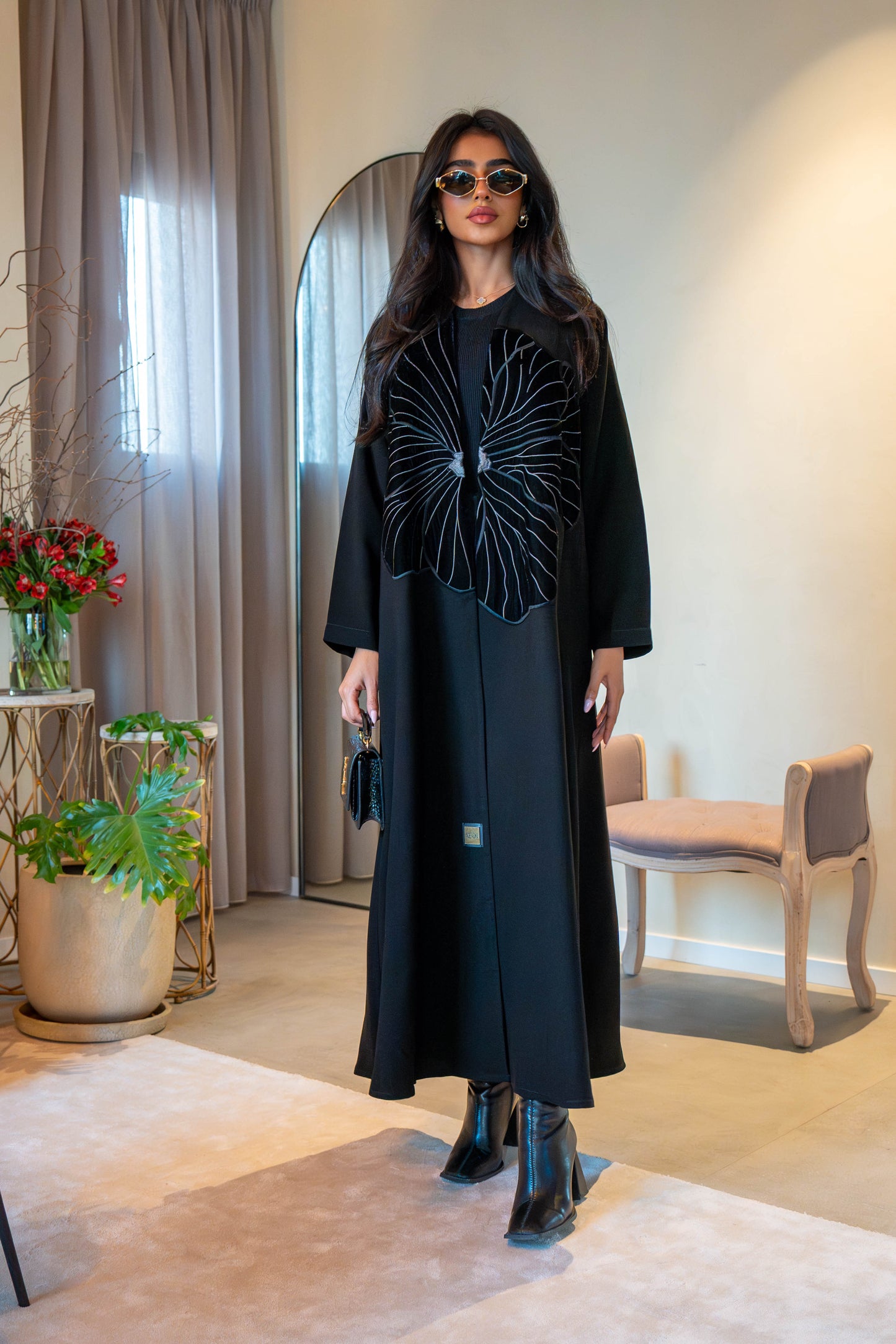 Classic Black Crepe Abaya