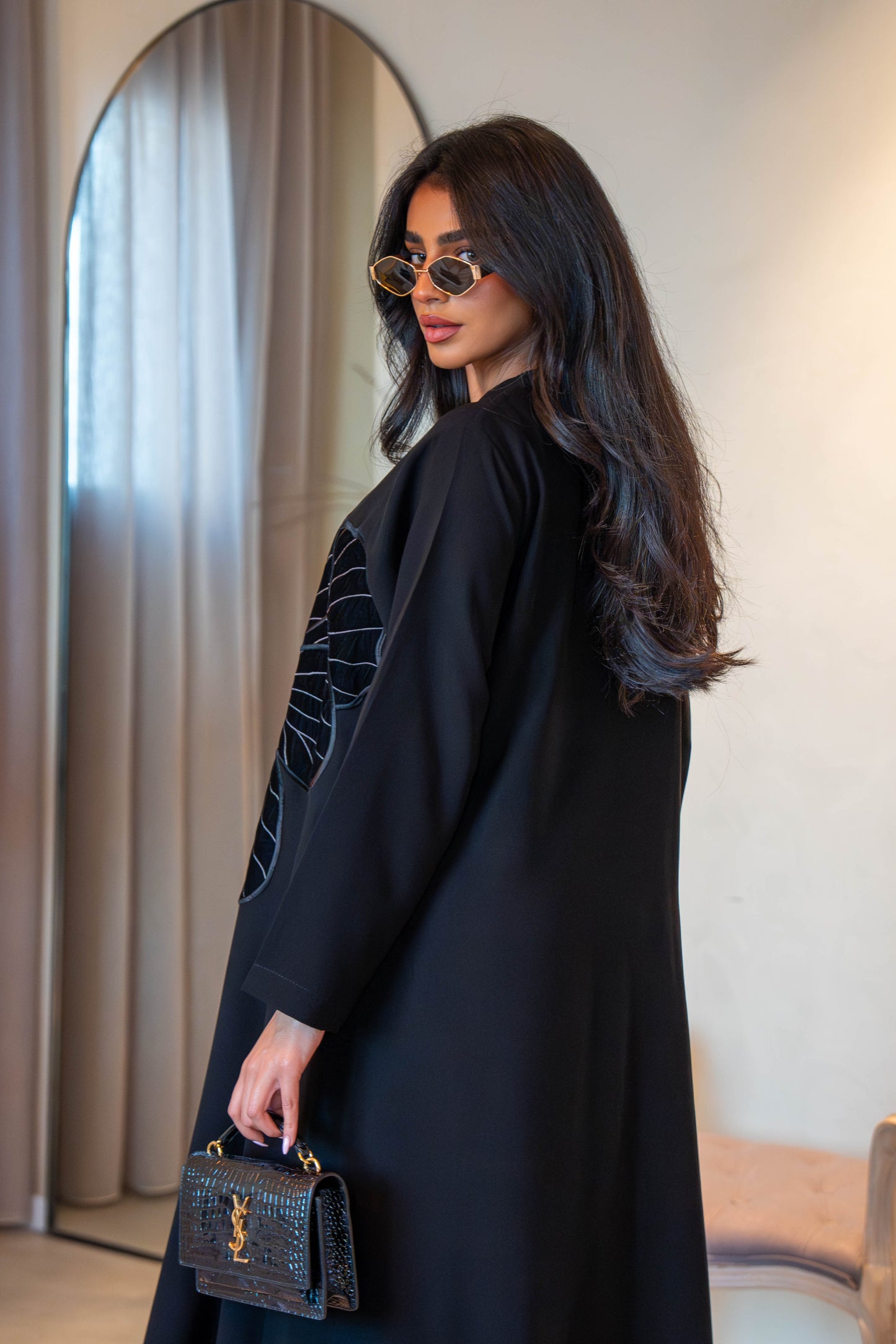 Classic Black Crepe Abaya