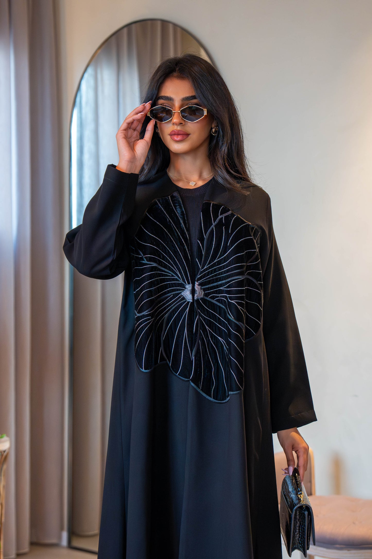 Classic Black Crepe Abaya