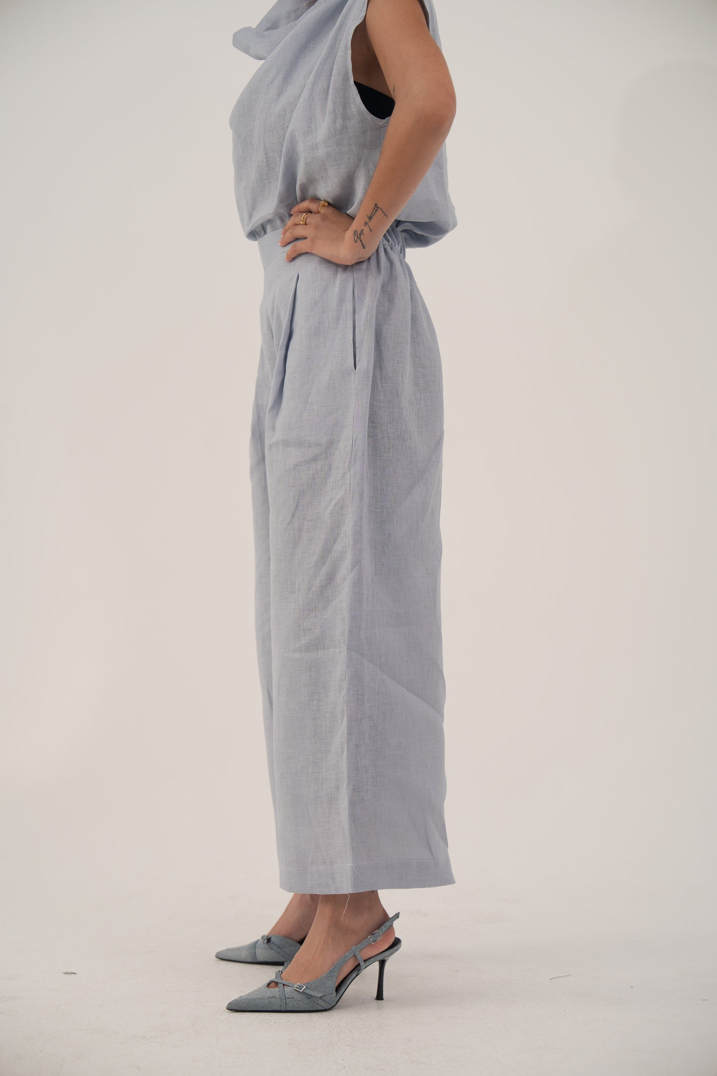 Linin Pant Light Blue