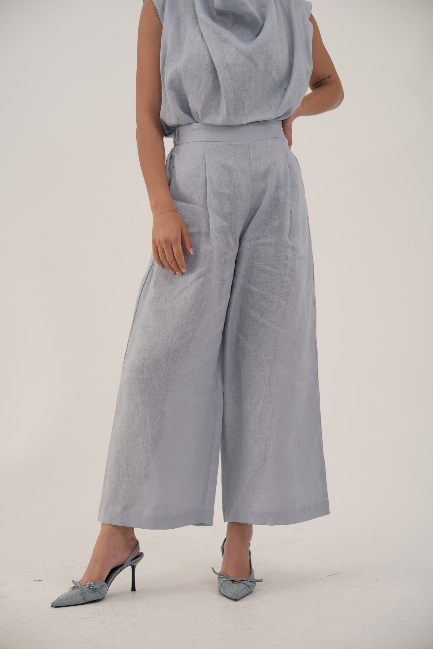 Linin Pant Light Blue