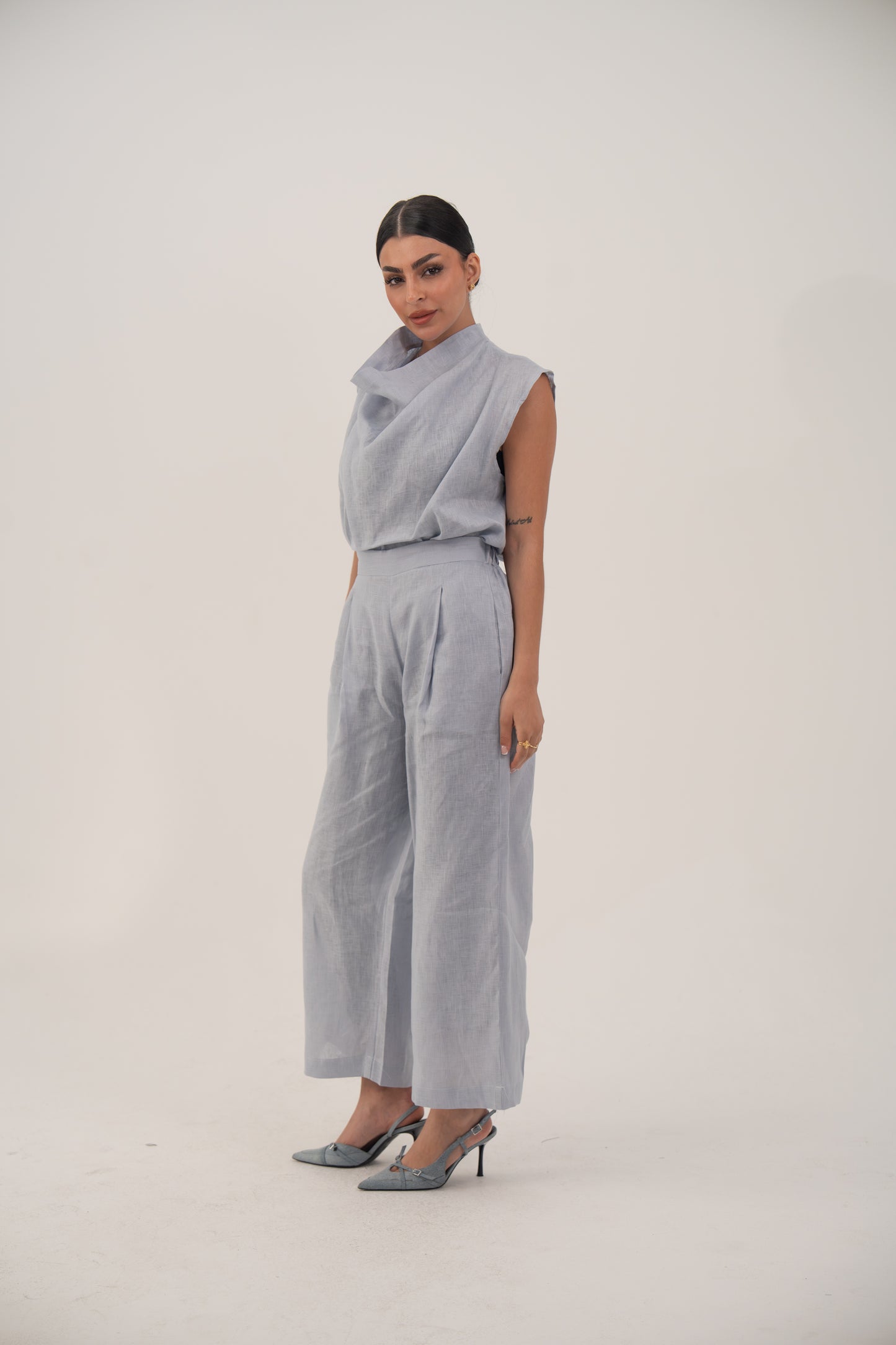 Linin Pant Light Blue