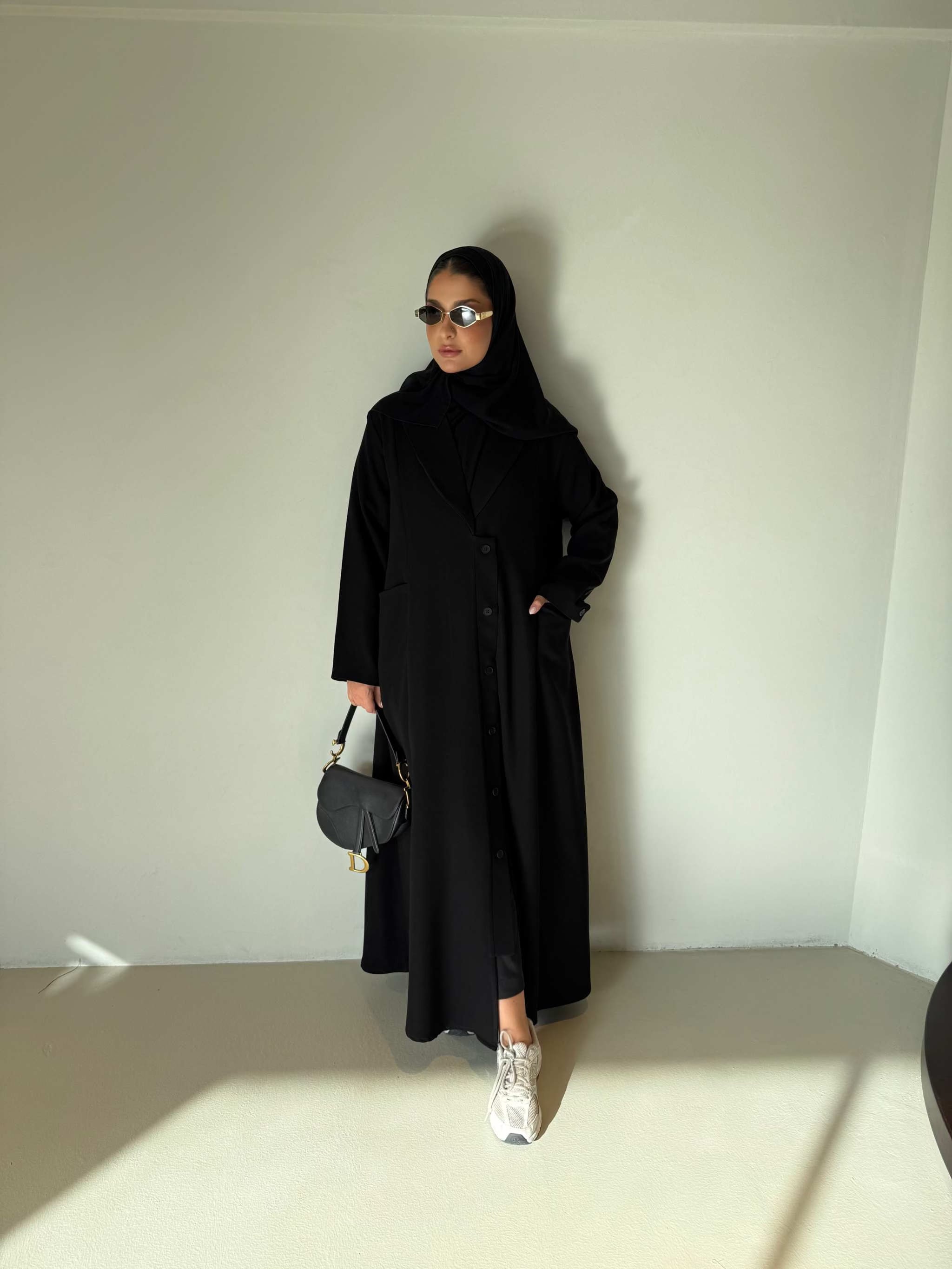 The Flowing Crepe Button-Down Abaya – Ready to Ship