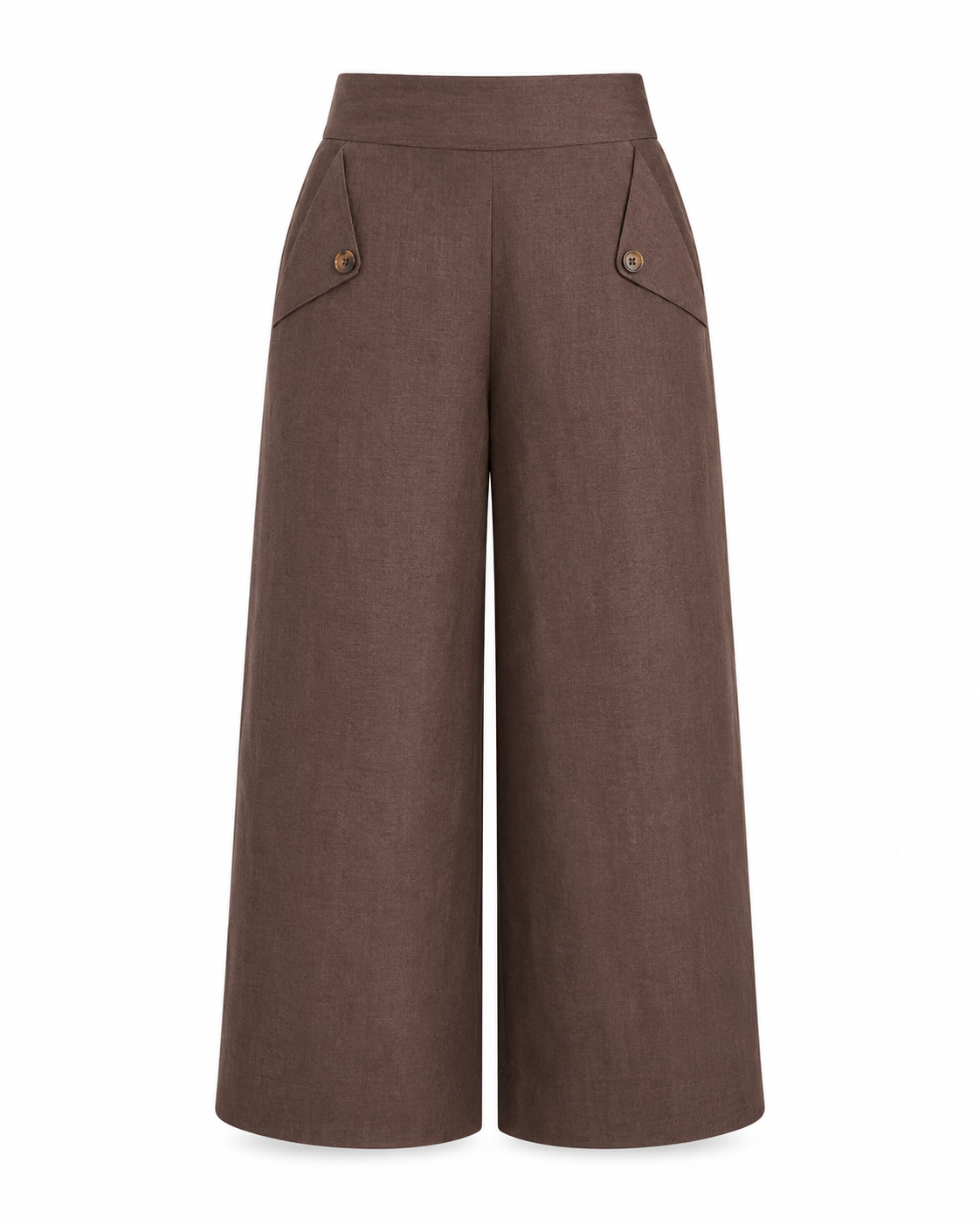 Brown Button Pants