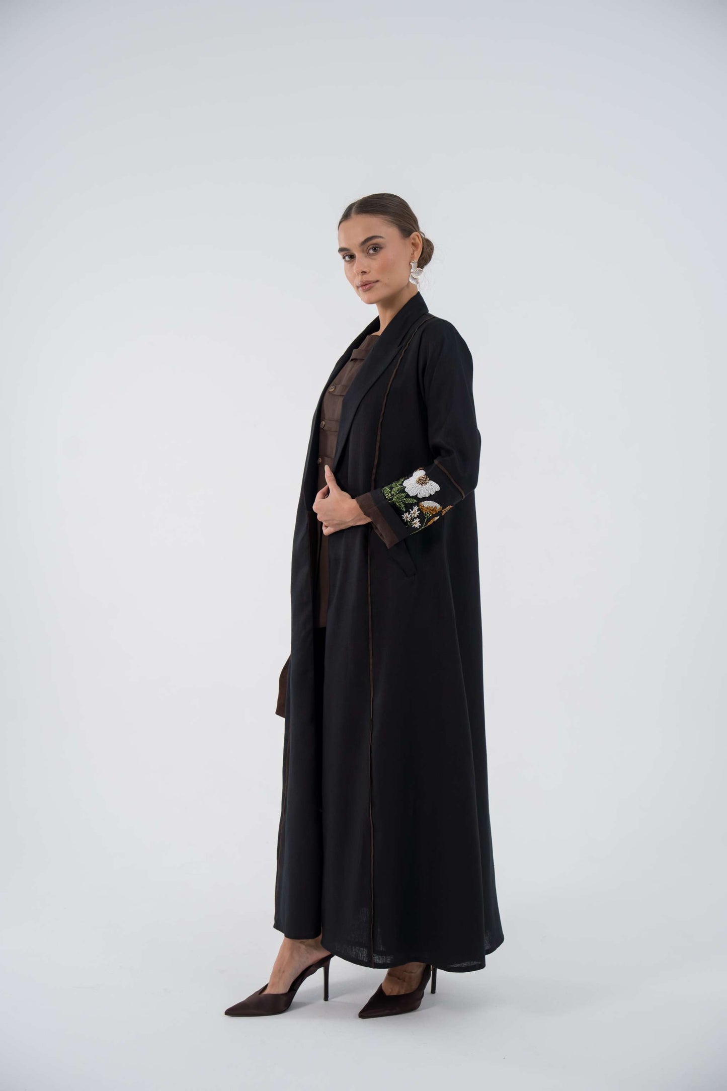 Embroidered Oasis Blazer Abaya