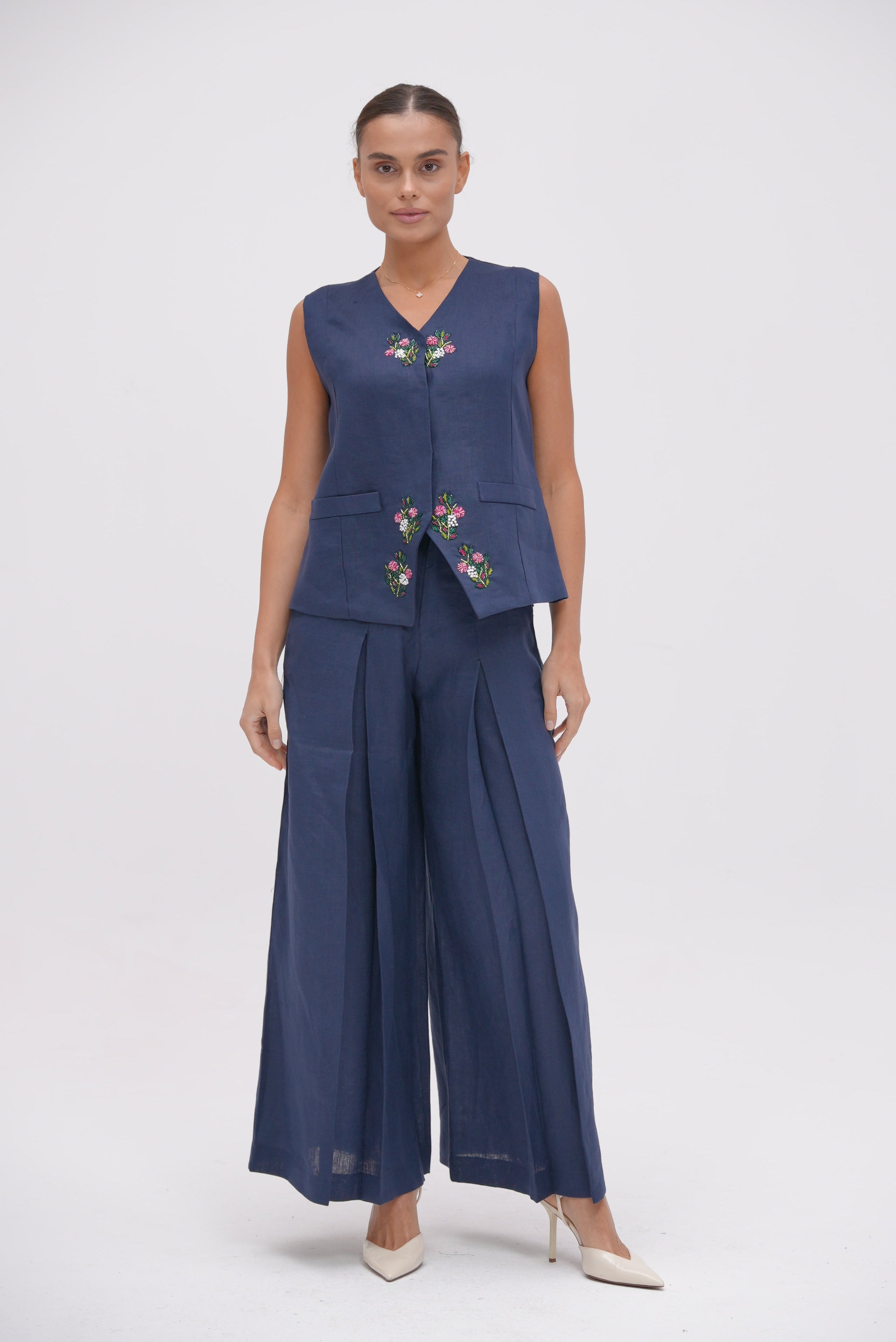 Indigo Bloom Vest
