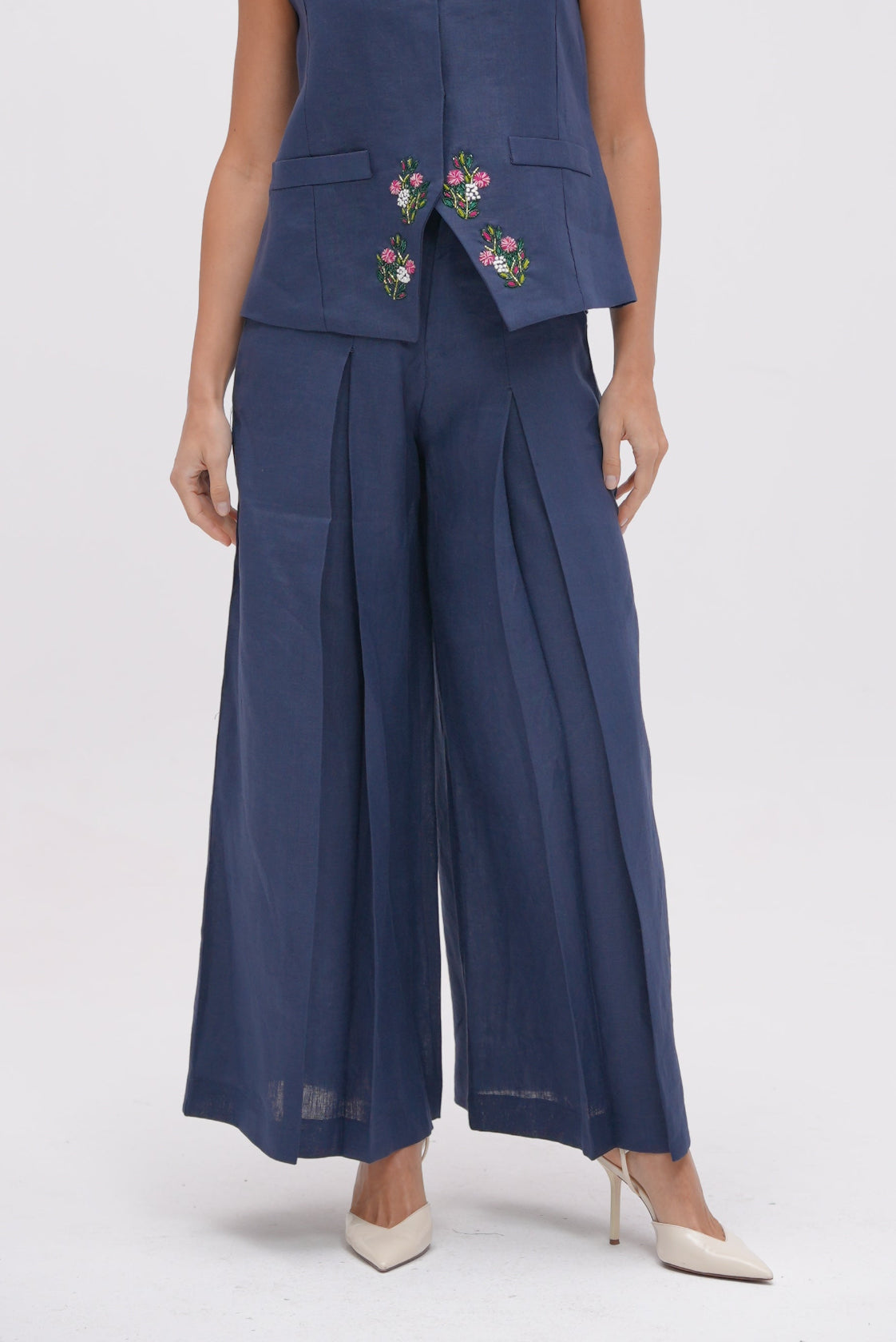 Navy Flare Pants