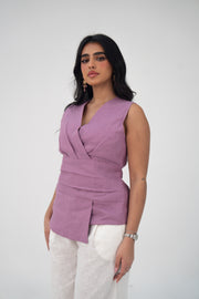 Linen Lilac Vest