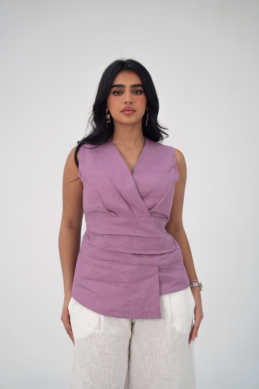 Linen Lilac Vest