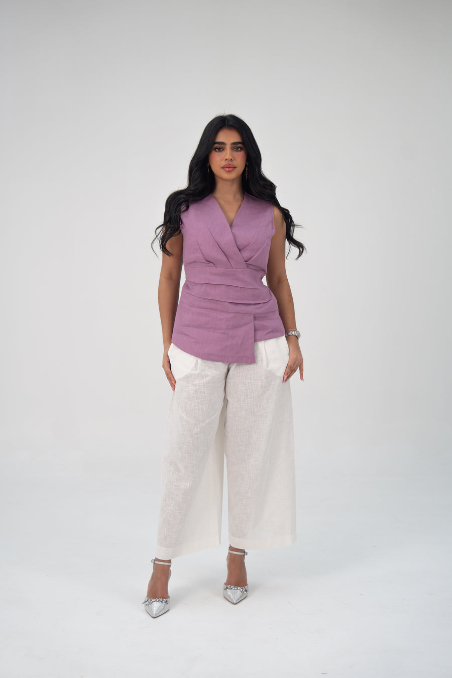 Linen Lilac Vest