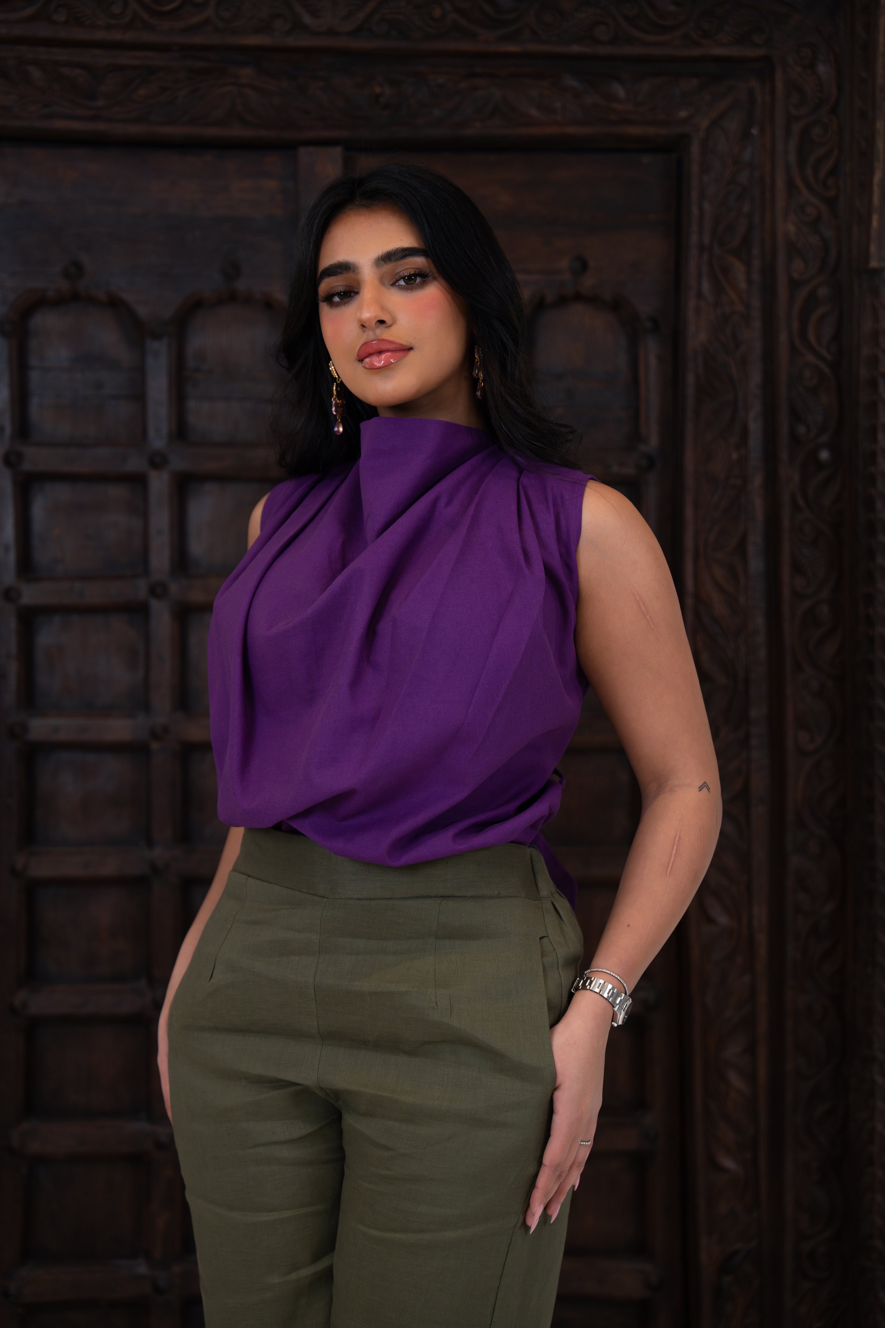 Deep Violet Linen