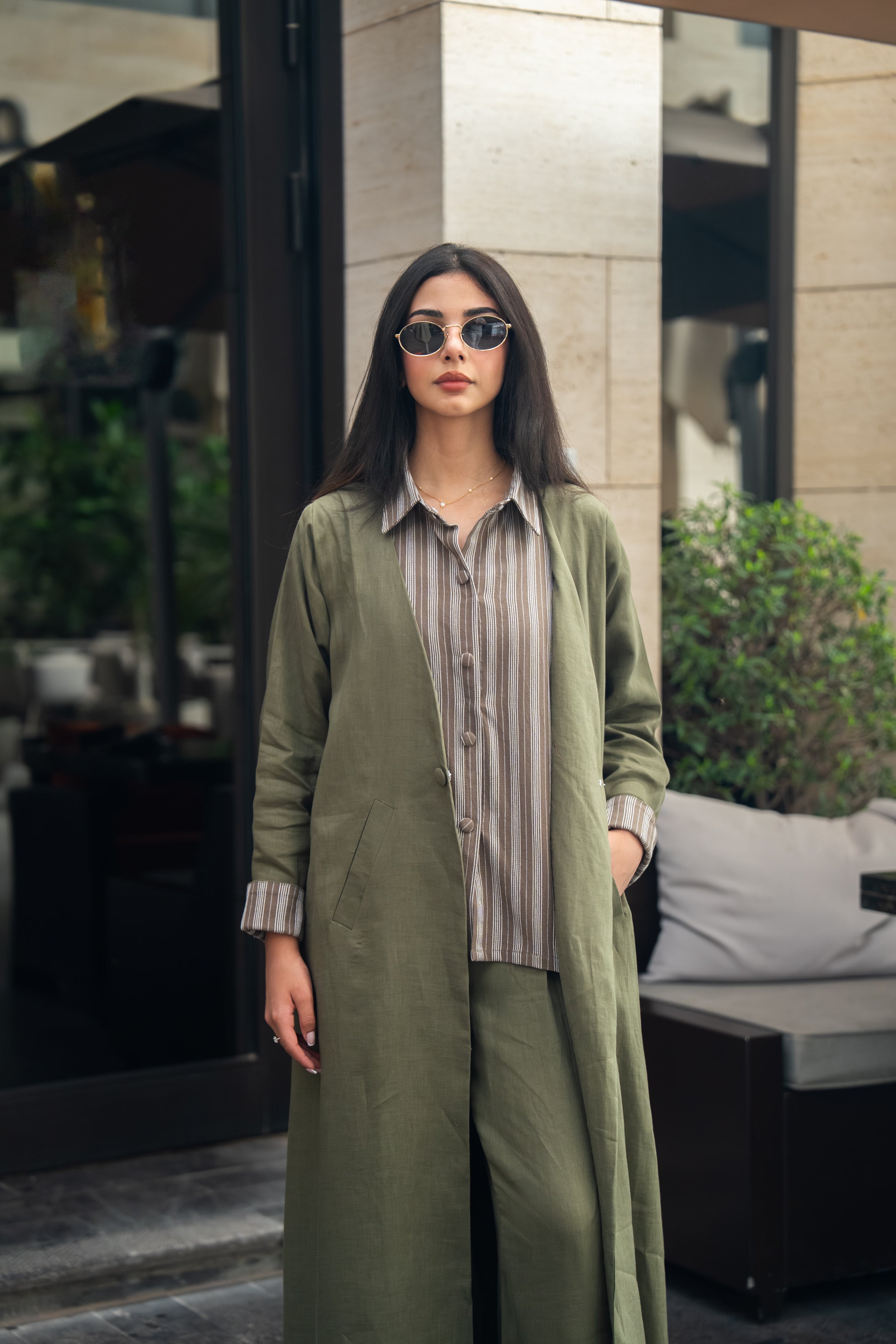 Harrods One-Piece Mock-Shirt Abaya