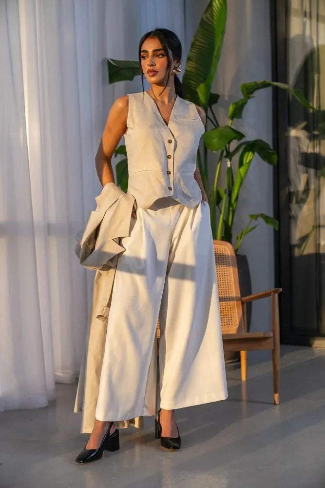 Vest Linen Beige