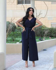 Jumpsuit Crepe Navy Blue
