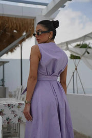 Orchid Linen Dress