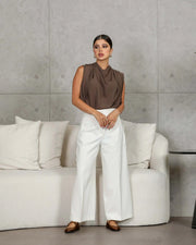 Blouse Crepe Internet Brown