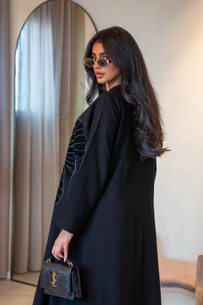 Classic Black Crepe Abaya