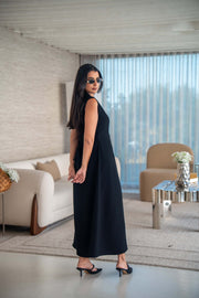 Black crepe dress