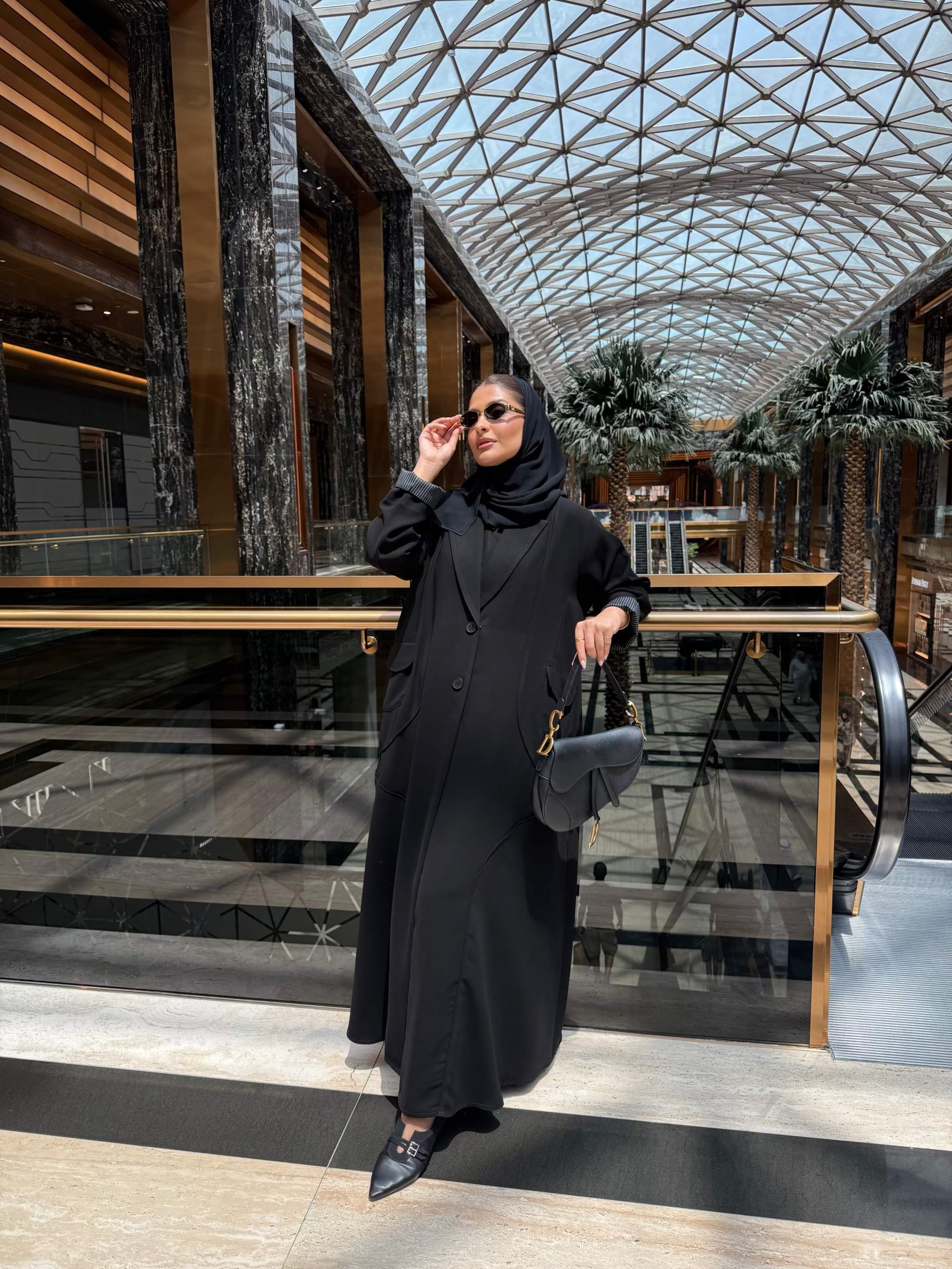 Taupe Crepe Button-Down Abaya