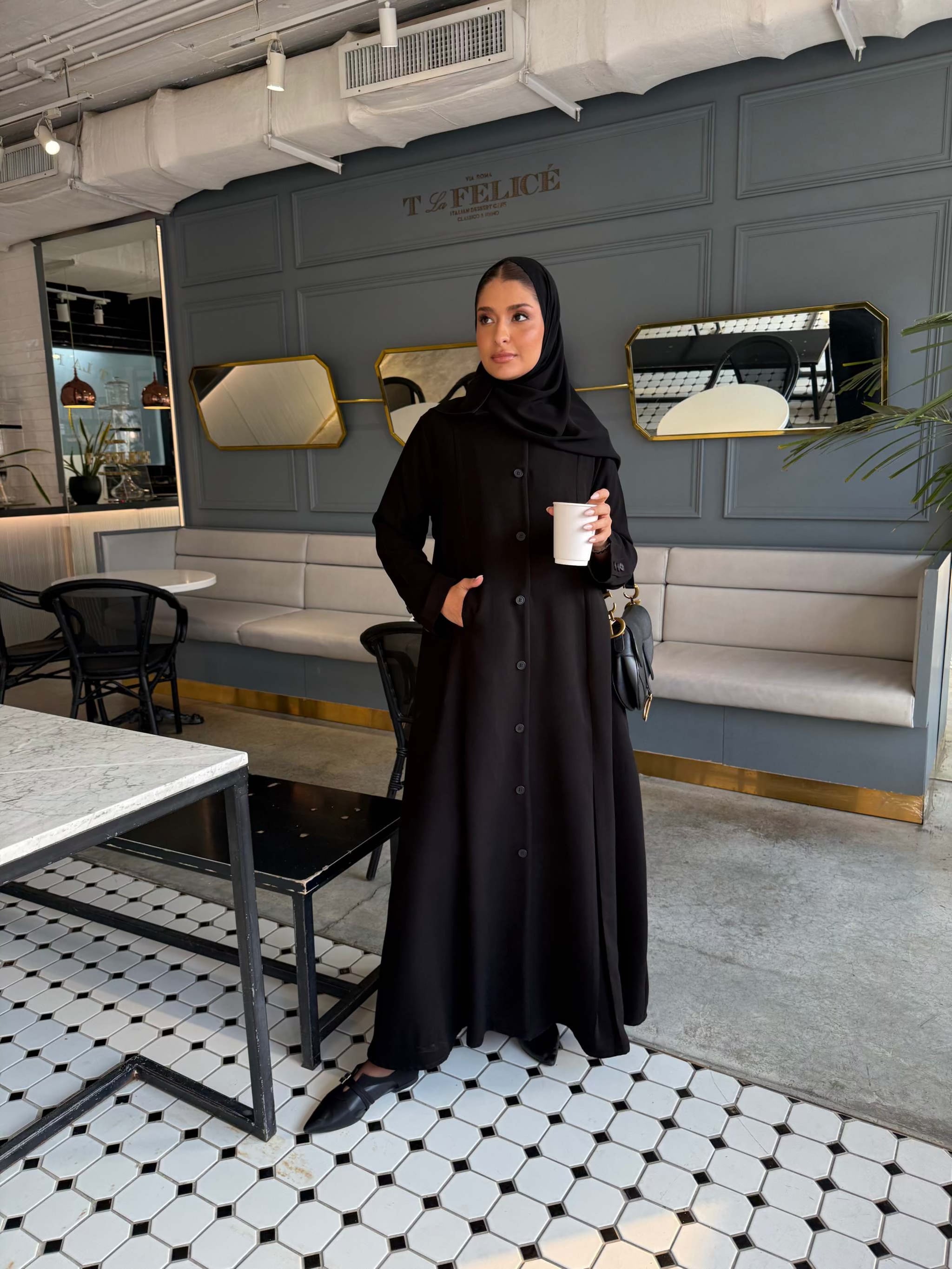 The Elegant Button-Down Crepe Abaya