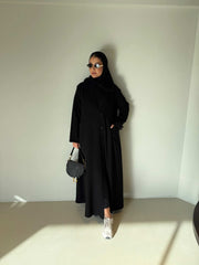 The Flowing Crepe Button-Down Abaya