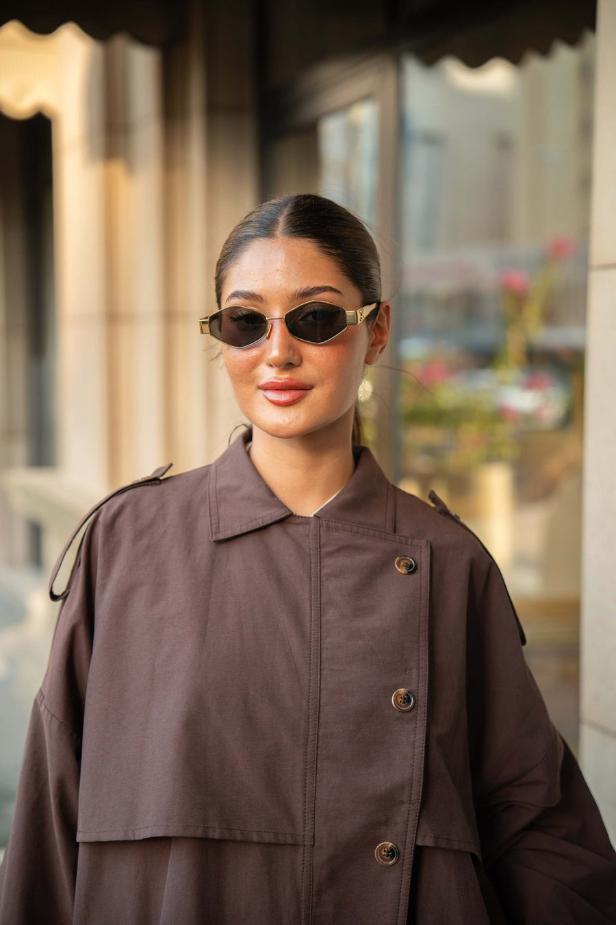 Chocolate Brown Trench Coat Abaya