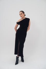 Velvet One-Shoulder