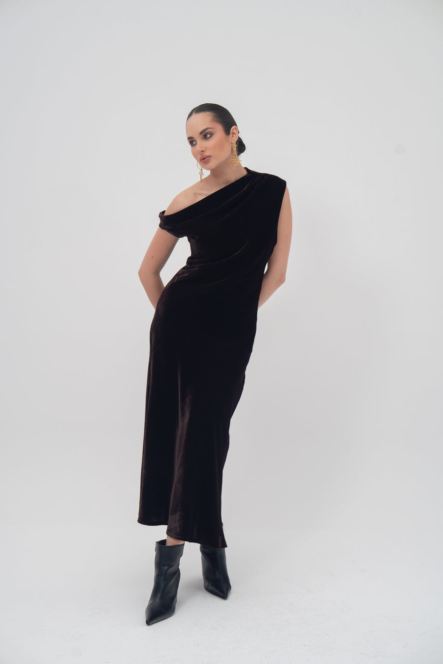 Velvet One-Shoulder