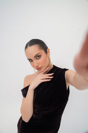 Velvet One-Shoulder