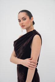 Velvet One-Shoulder