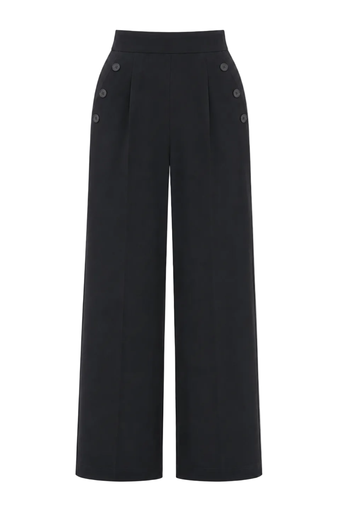 Black Button Pants