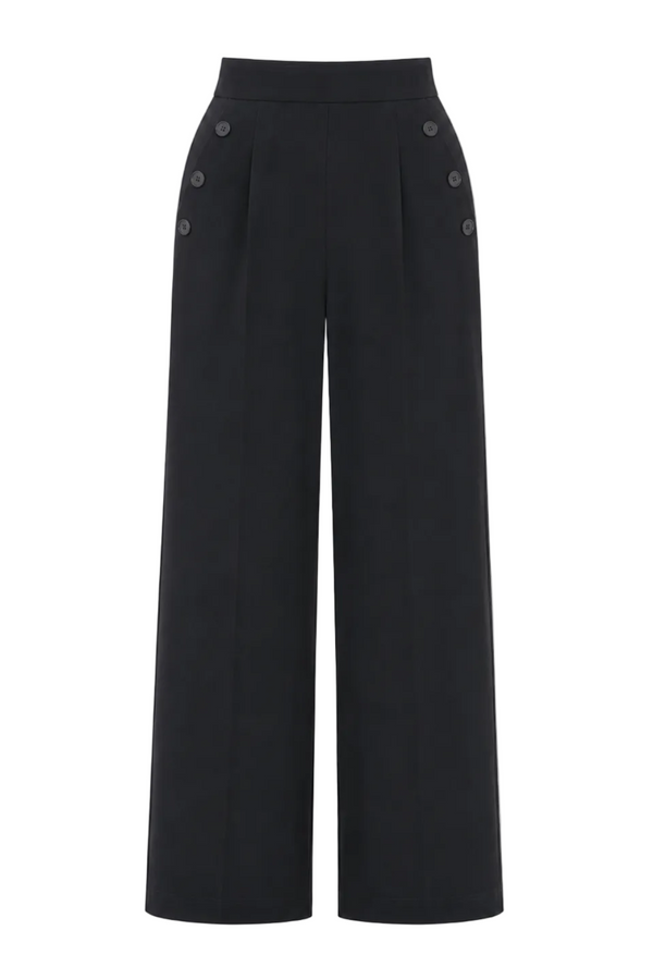 Black Button Pants