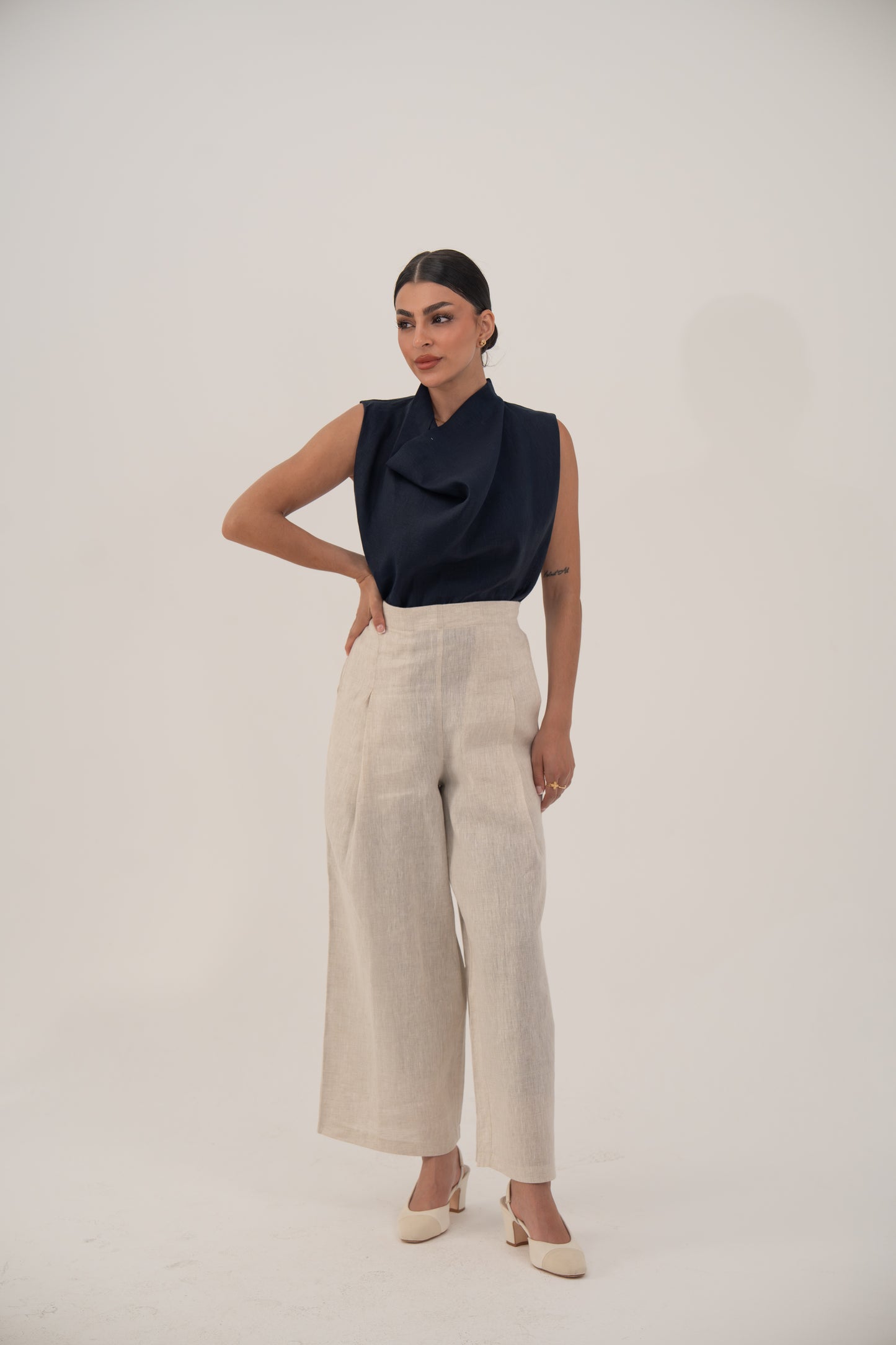 Navy Blue Blouse