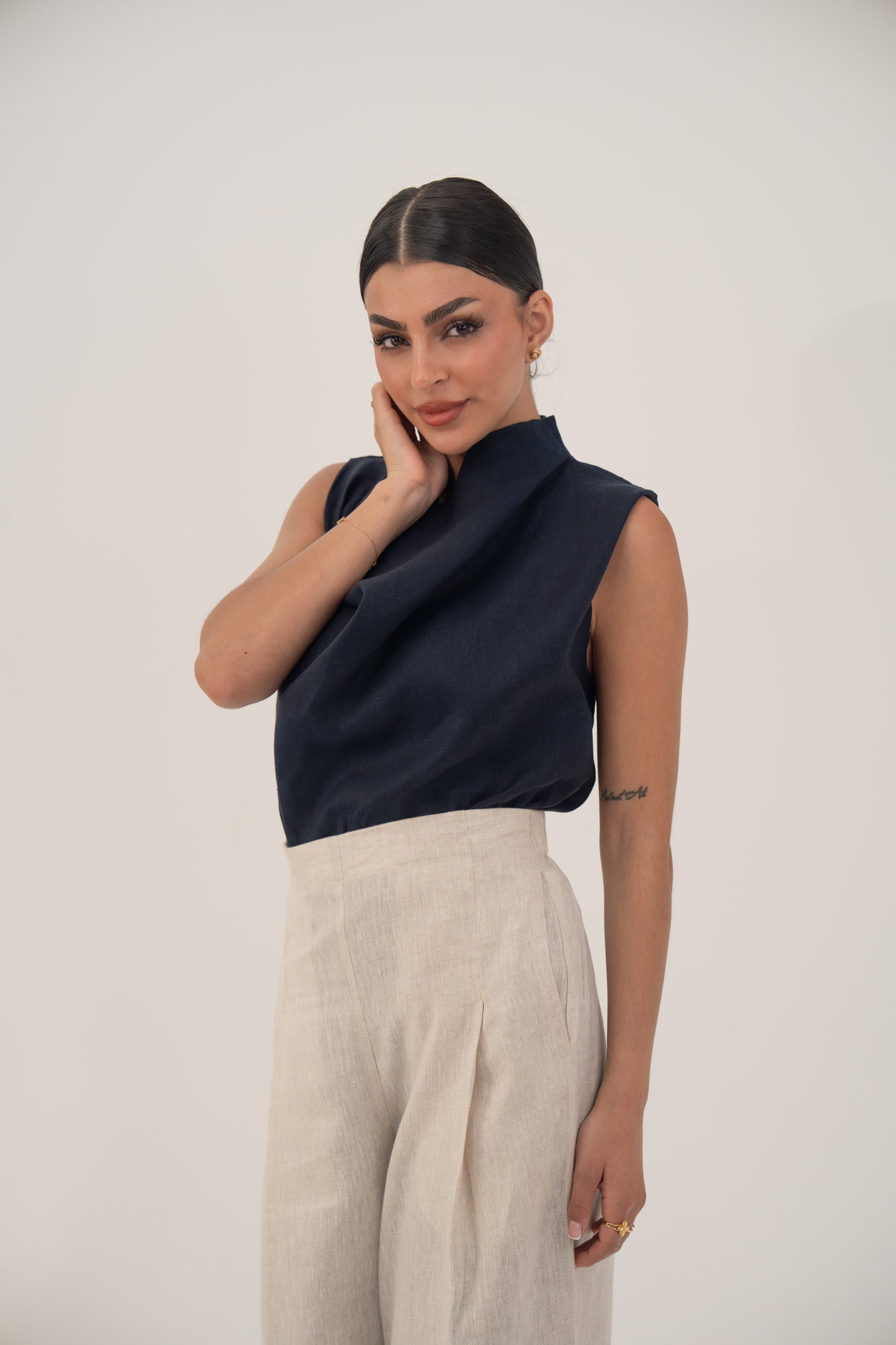Navy Blue Blouse