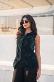 Green Velvet Vest