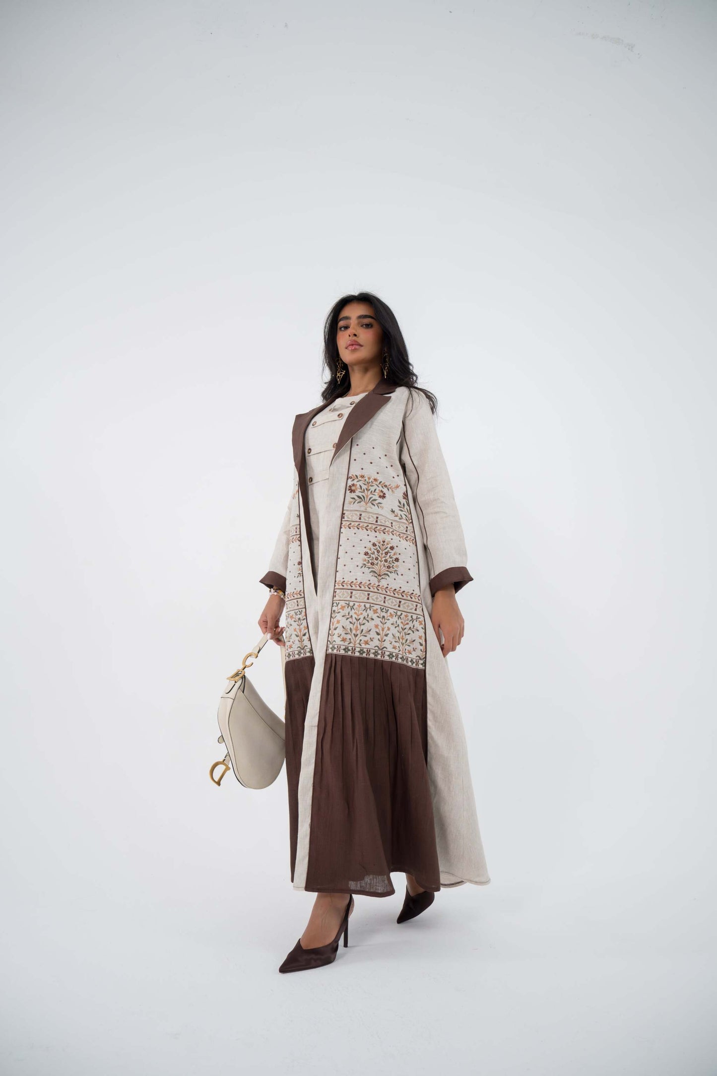 Chiffon Harmony Linen Abaya