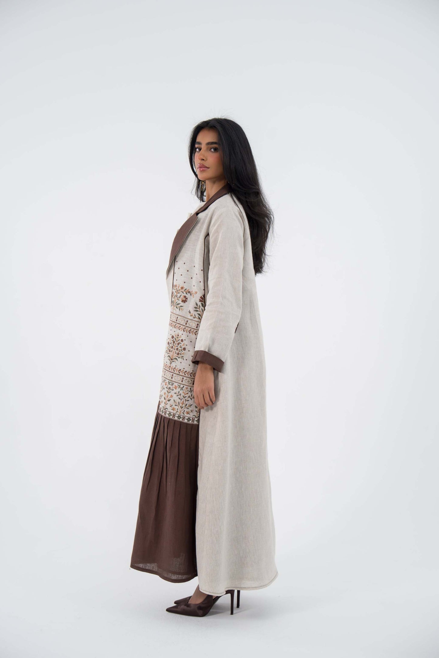 Chiffon Harmony Linen Abaya
