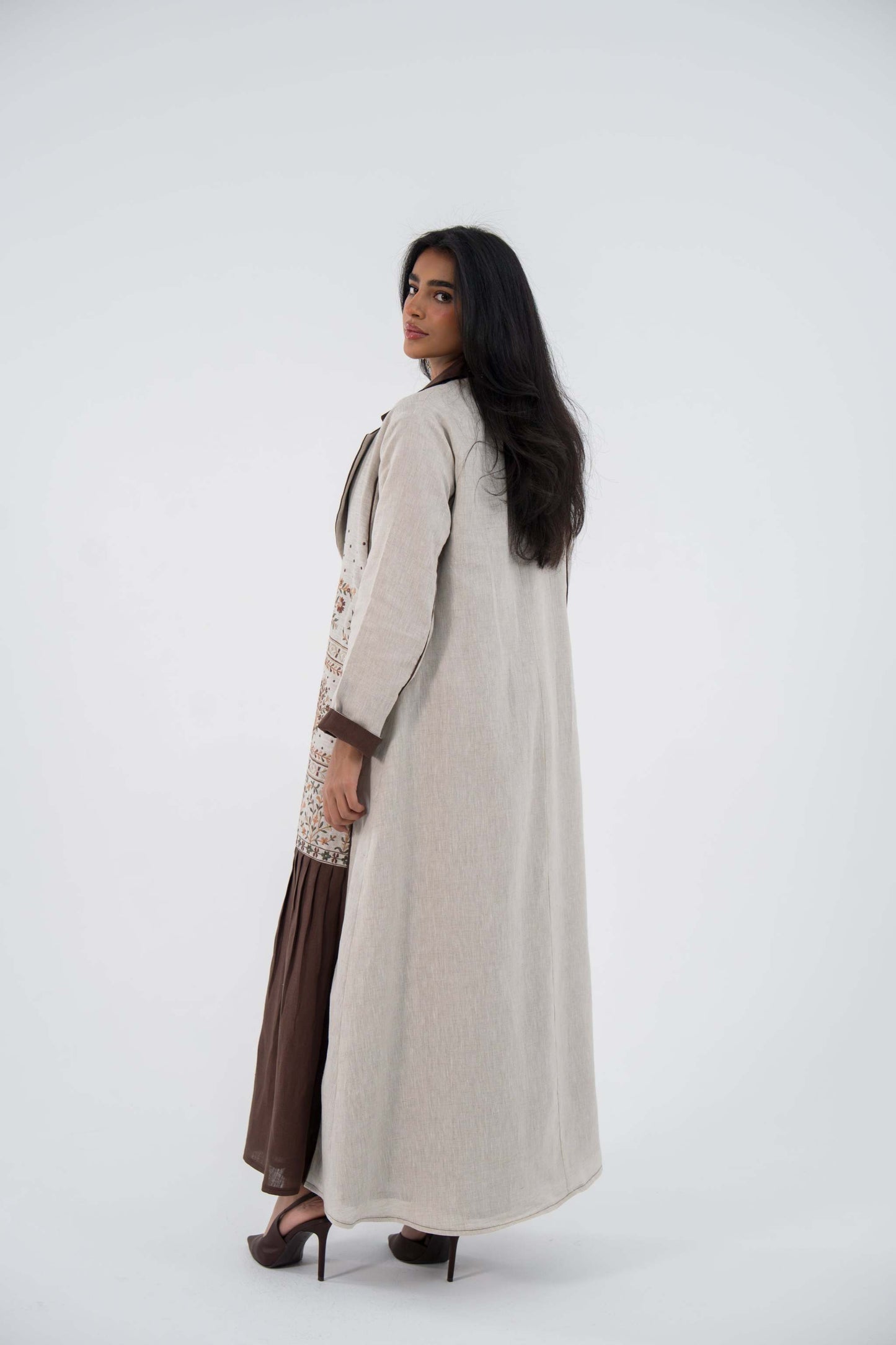 Chiffon Harmony Linen Abaya