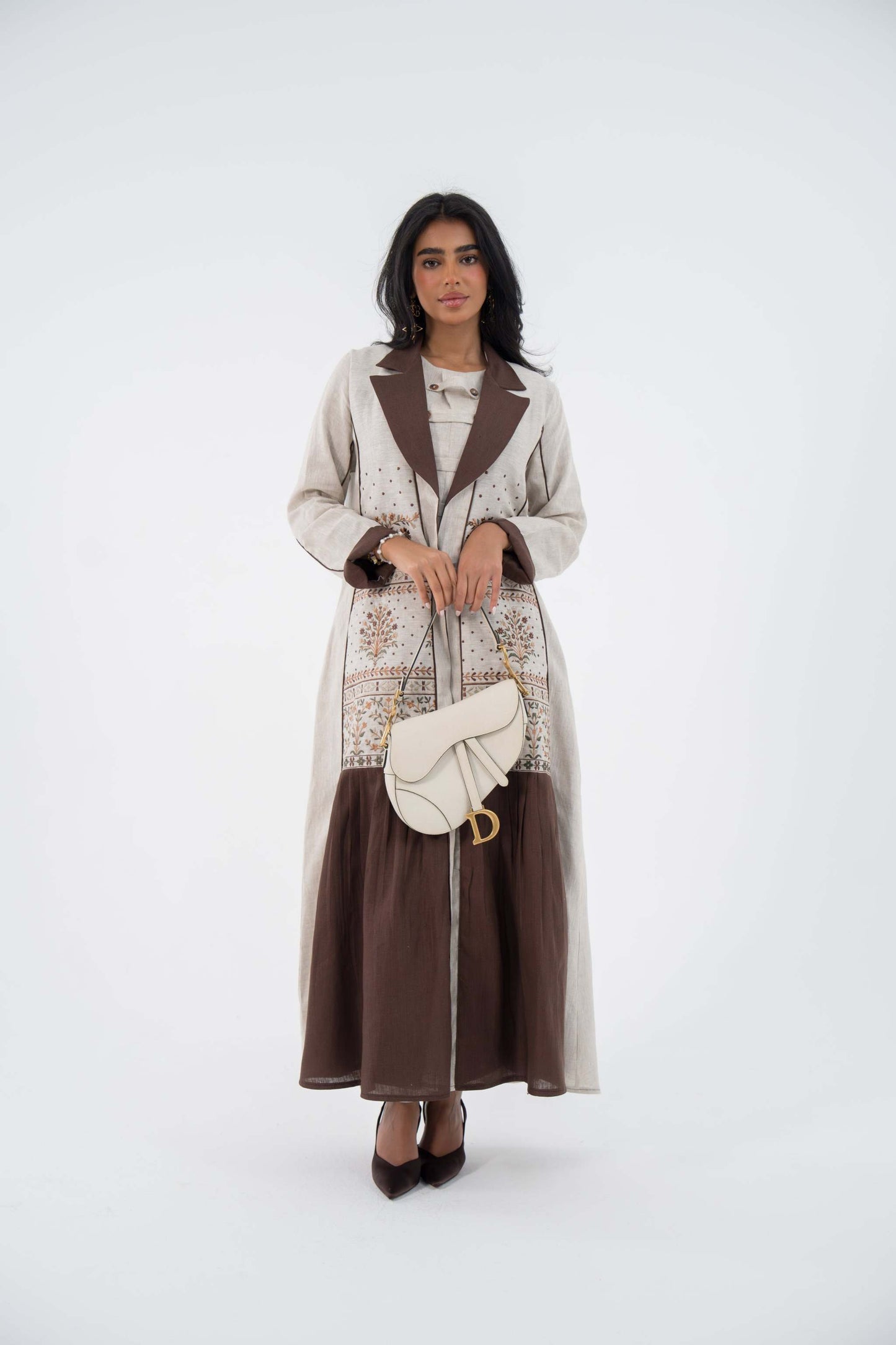 Chiffon Harmony Linen Abaya