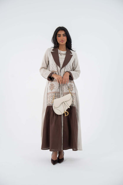 Chiffon Harmony Linen Abaya