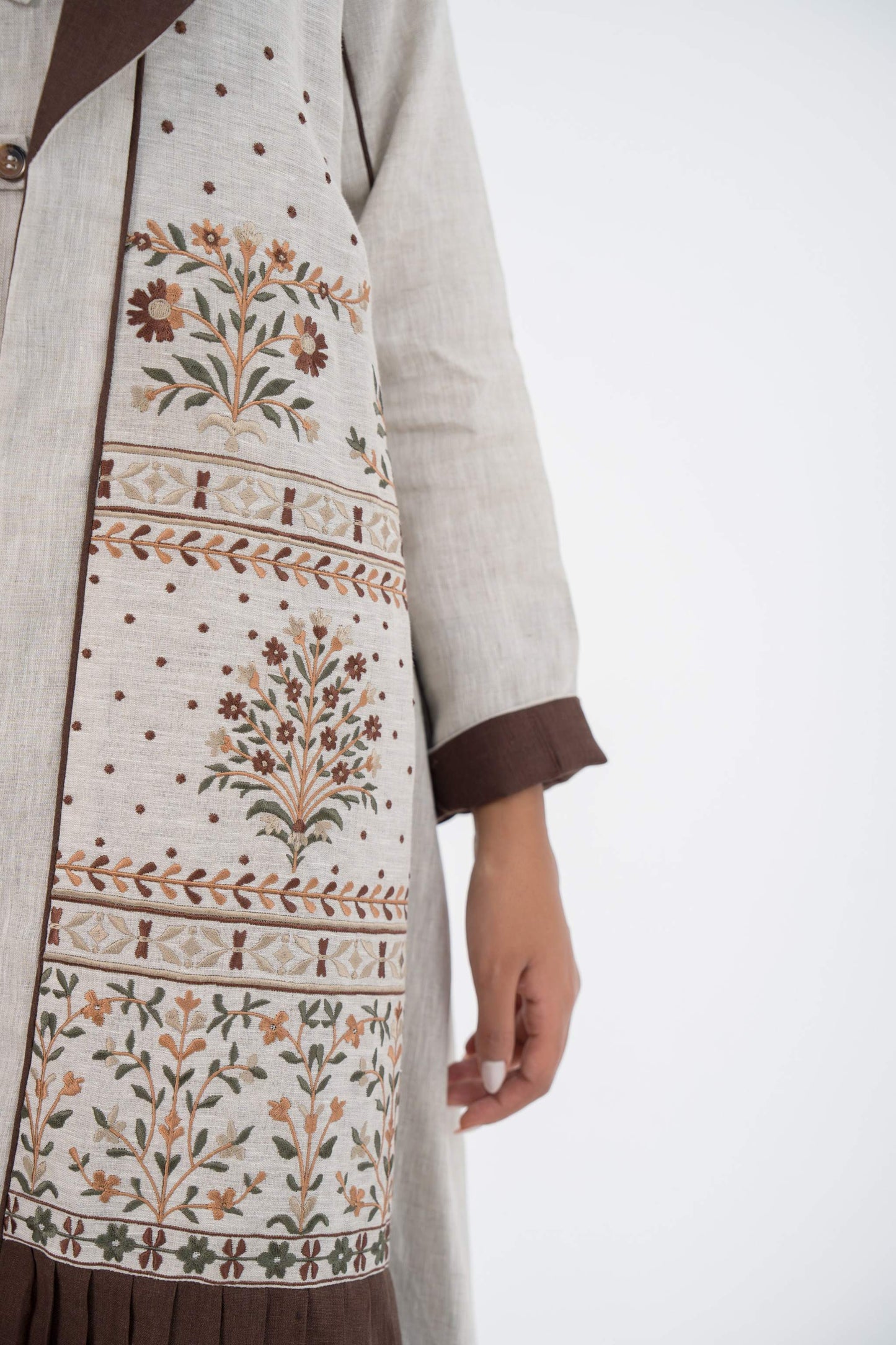 Chiffon Harmony Linen Abaya