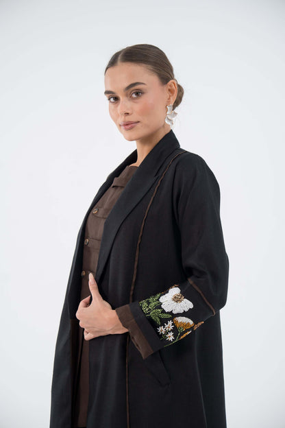 Embroidered Oasis Blazer Abaya