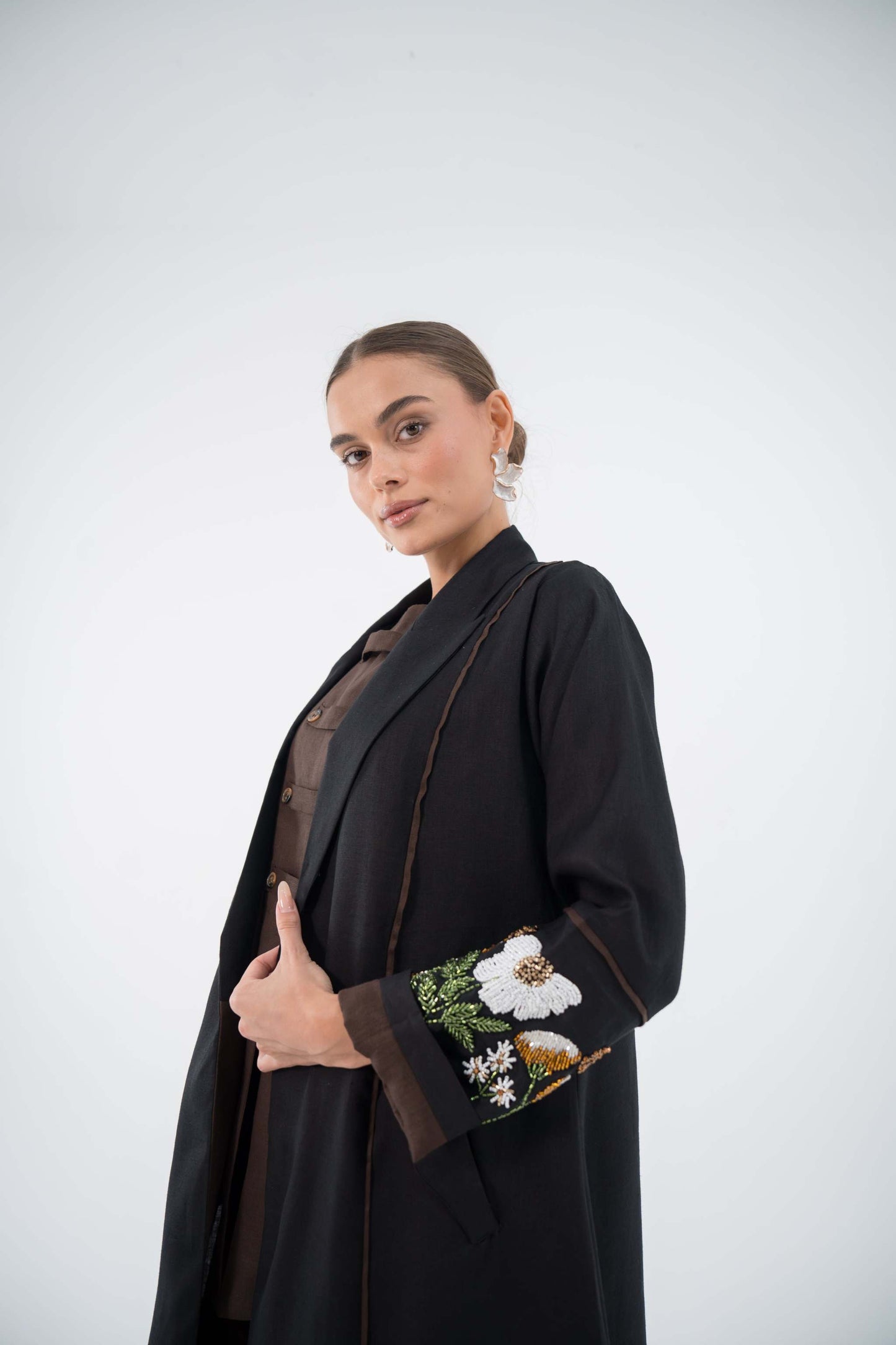 Embroidered Oasis Blazer Abaya