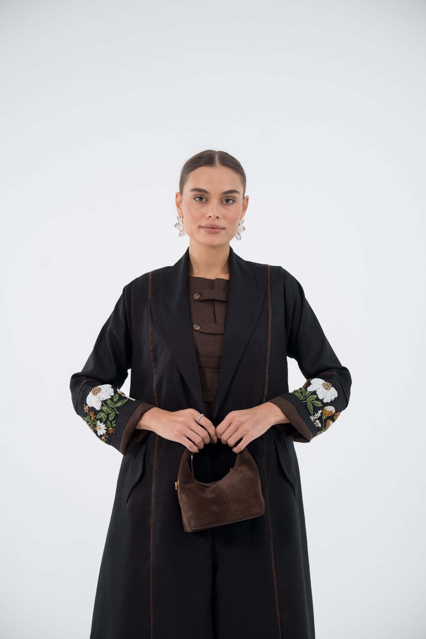 Embroidered Oasis Blazer Abaya