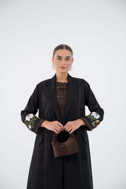 Embroidered Oasis Blazer Abaya