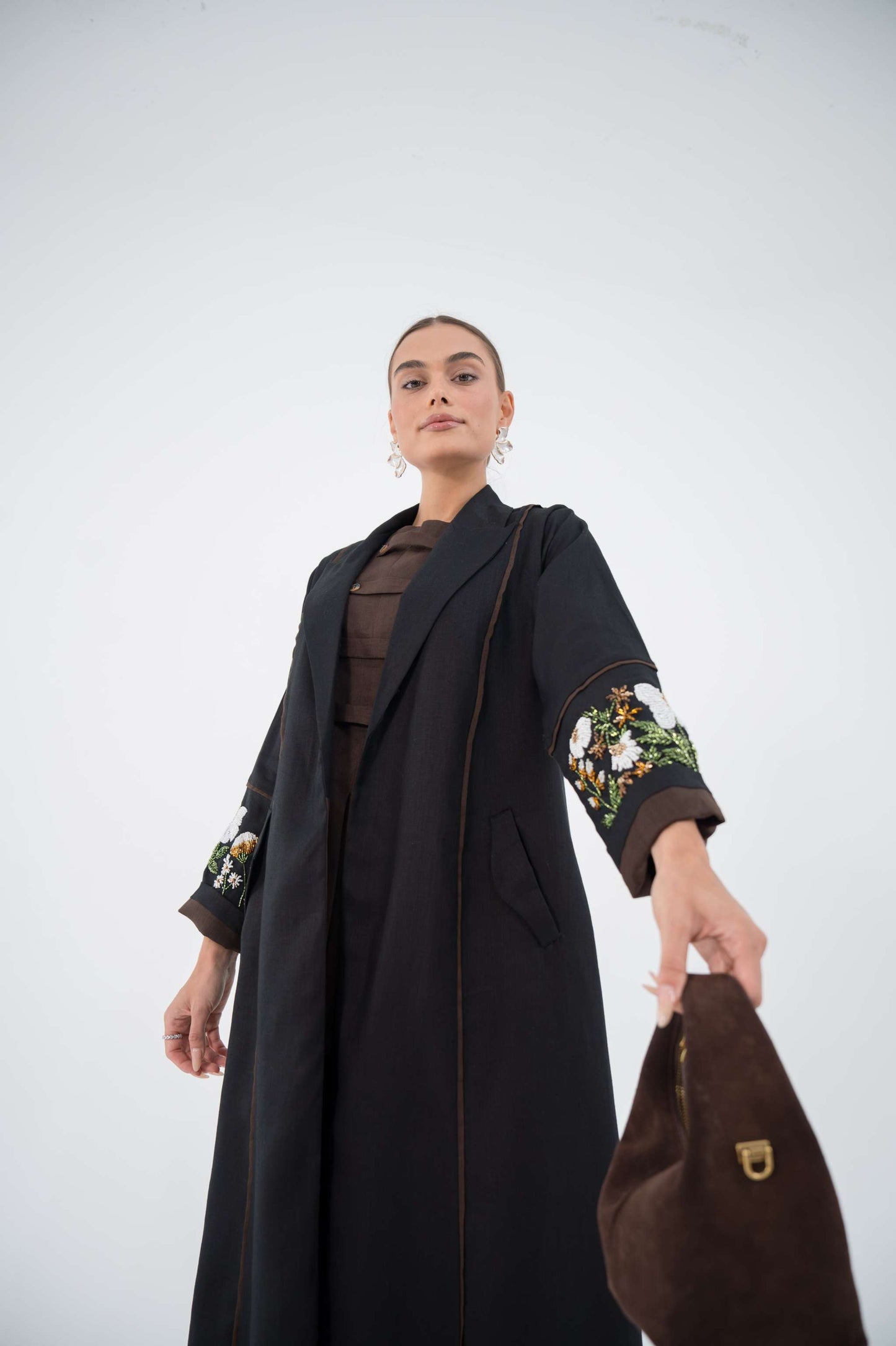 Embroidered Oasis Blazer Abaya