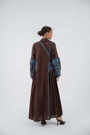 Azure Vine Linen Abaya