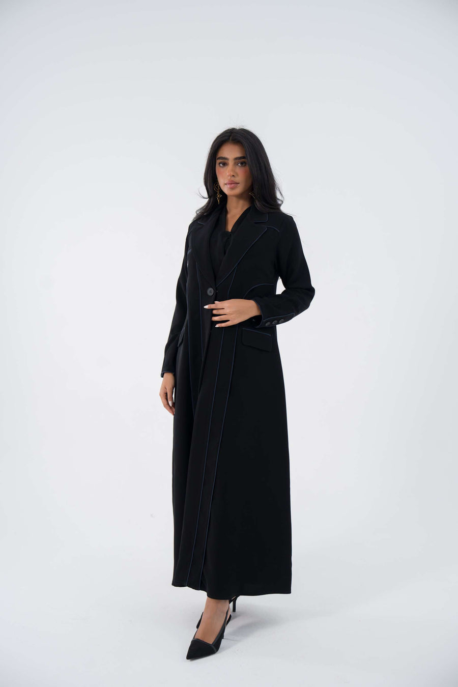 Midnight Blazer Crepe Abaya